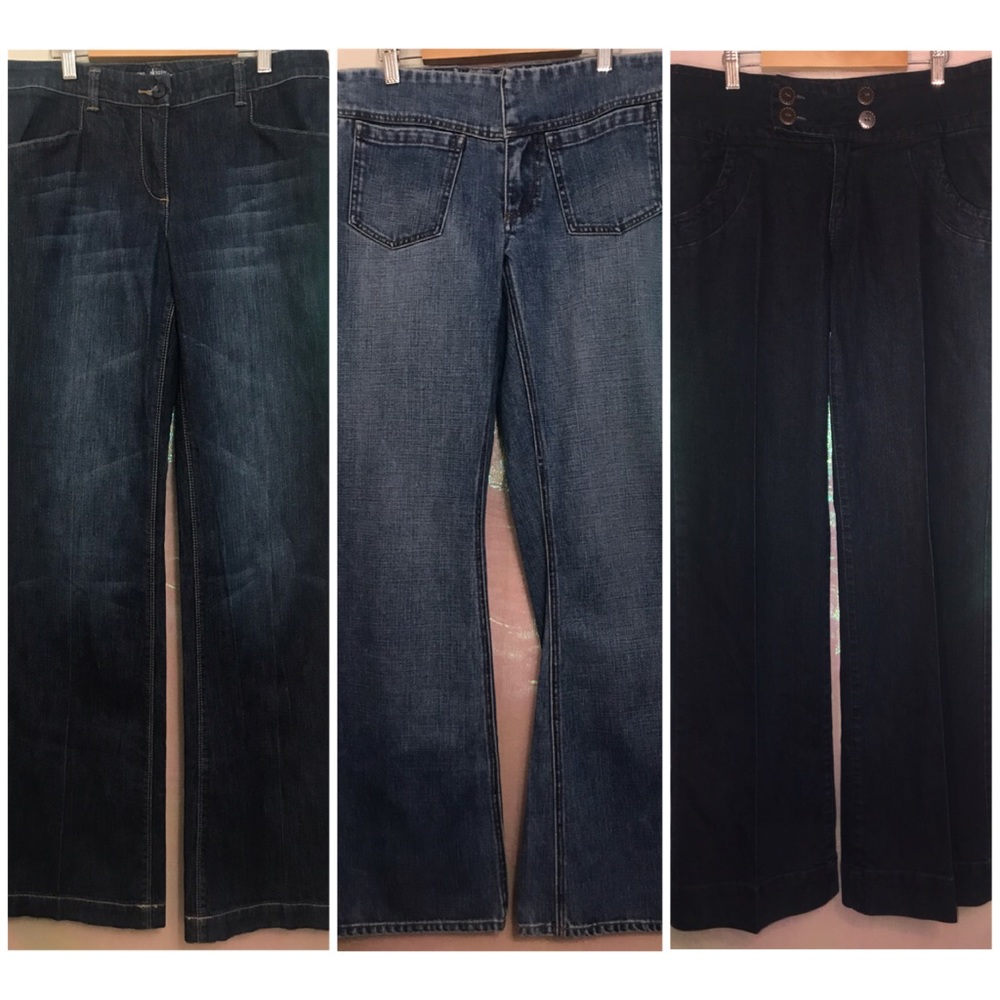 BUNDLE OF 3 FLARE JEANS - GAP, NY&CO, KIKIT SIZE 6